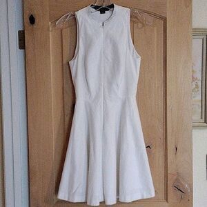 Armani Exchange White Cotton Blend Dress